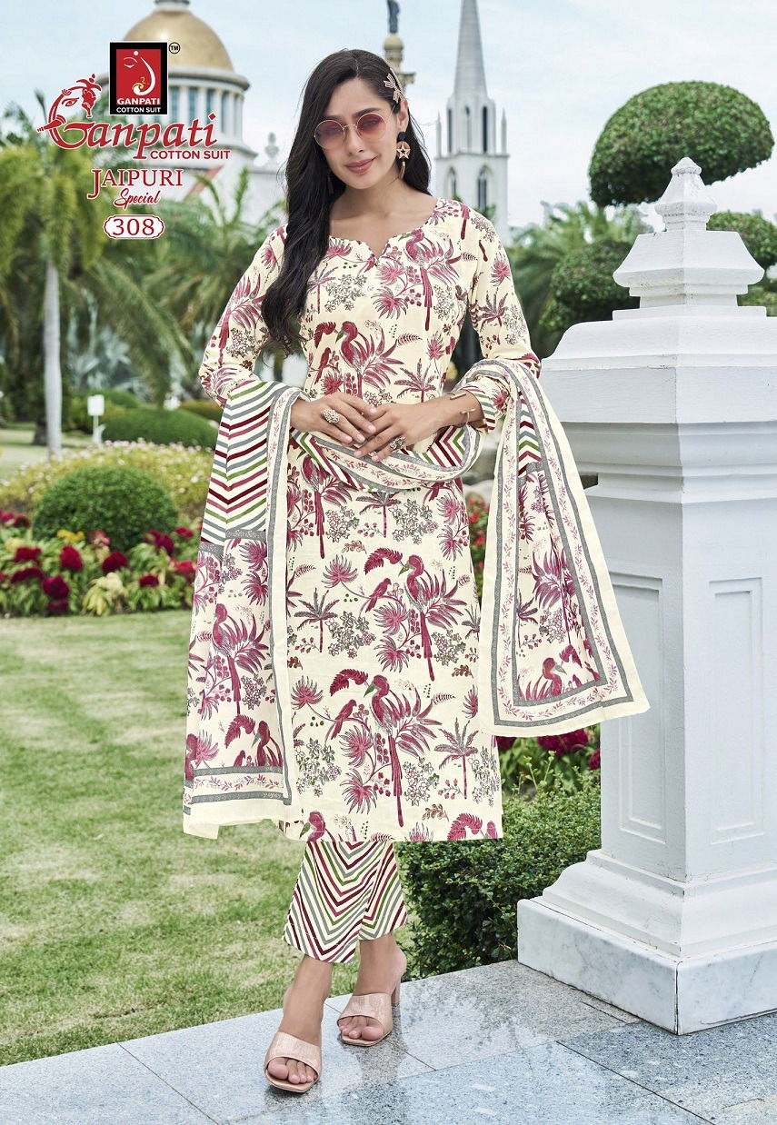 Jaipuri Vol 14 By Ganpati Cotton Printed Readymade Suits Orders In India